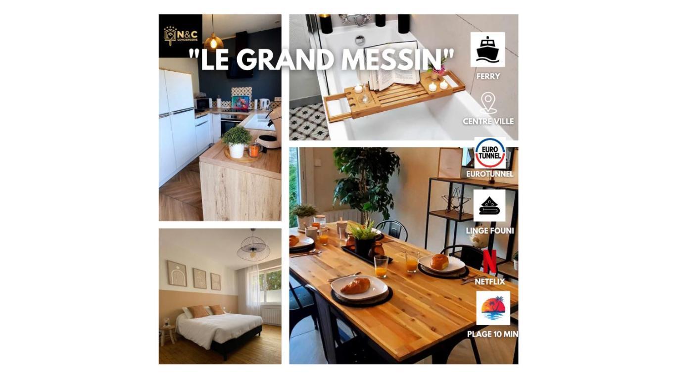 Le Grand Messin - Calais Nord -Cour - Plage - Ferry - Eurotunnel Екстер'єр фото